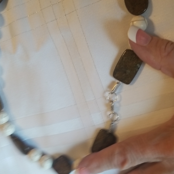 Bronzite, Magnesite and Memory Wire for necklace.  Jewelry making items #20 - Picture 4 of 4